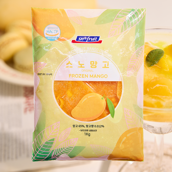 국내산 수제 망고청 스노망고 다이스, 10개, 1kg