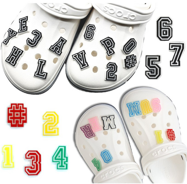 젤리포크 알파벳 이름 단어 이니셜 숫자 말문구 글자 파츠 참 신발 악세사리 실내화 꾸미기