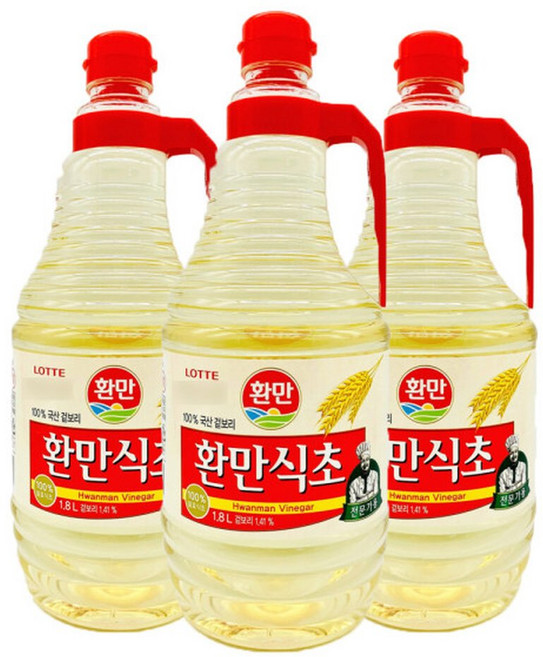 롯데웰푸드 환만식초 1.8L 3개