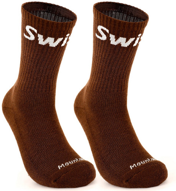 [국내생산] 메리노울 등산양말 남성용 여성용 장목 등산양말, 브라운, 1개
