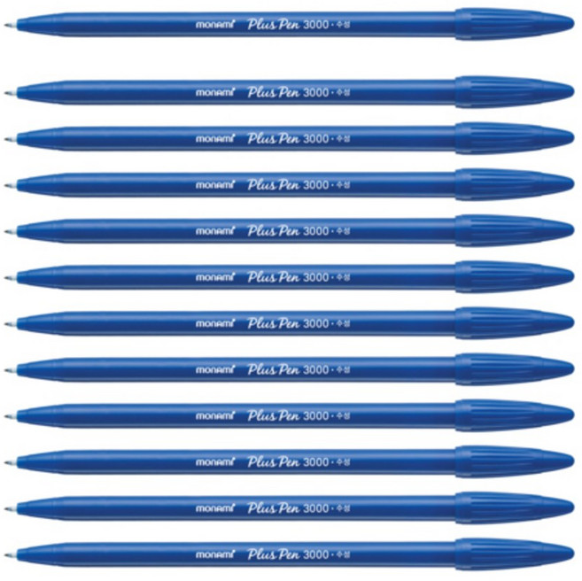 모나미 프러스펜 3000, Blue, 10개