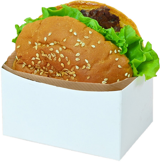 제이팩토리 수제 햄버거 베이글 샌드위치 포장 용기 JP-71 화이트, 1000개, 1세트
