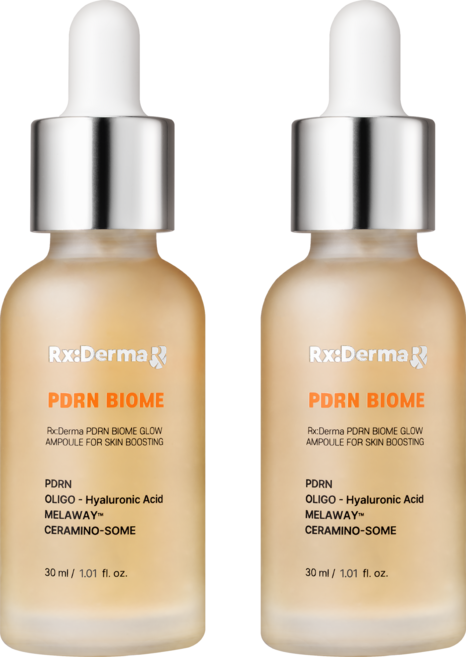알엑스더마 고함량 PDRN 히알루론산 앰플 스킨부스터 모공 탄력 물광 세럼, 2개, 30ml