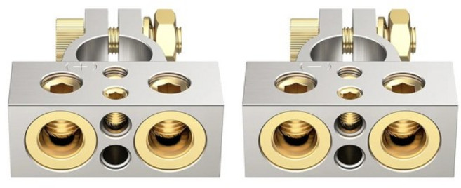 범용 자동차 배터리 터미널 커넥터 0 8/10 게이지 AWG 포지티브 네거티브 해양 클램프 및 심