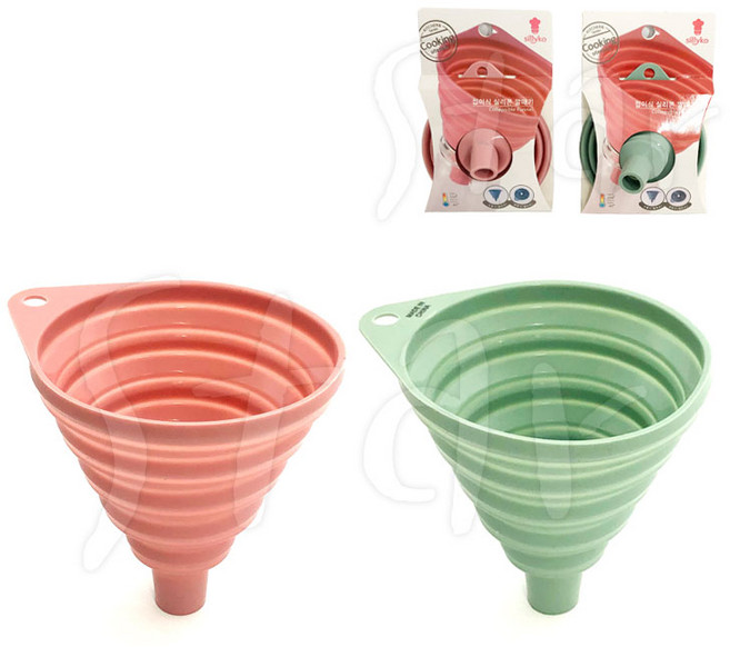 라쿠친 접이식 실리콘 깔때기 깔대기 밀착 보관 음료, 단품, 1개
