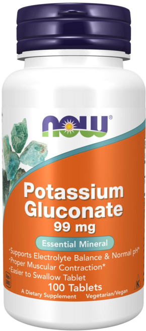 나우푸드 포타슘 글루코네이트 99mg 타블렛 비건, 100정, 1개