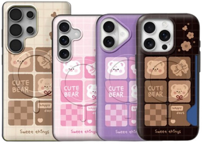 DC 플러피스퀘어 2카드맥세이프 범퍼케이스 갤럭시S23