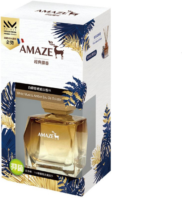 AMAZEN 經典擴香 白麝香琥珀, 1個, 白麝香玻珀淡香水
