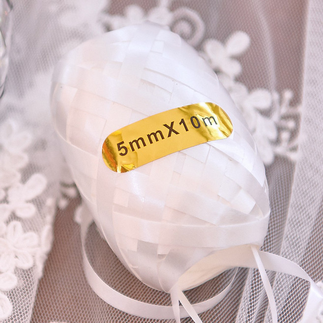 컬링리본 화이트 풍선끈 풍선리본 파티 풍선 장식, K4컬링리본(화이트)10m