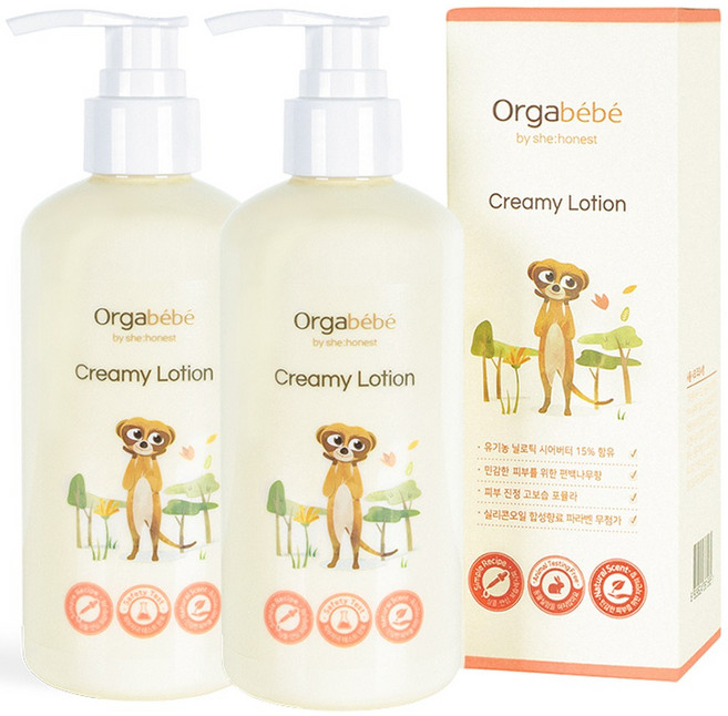오가베베 유아용 크리미 고보습 올인원 로션, 300ml, 2개
