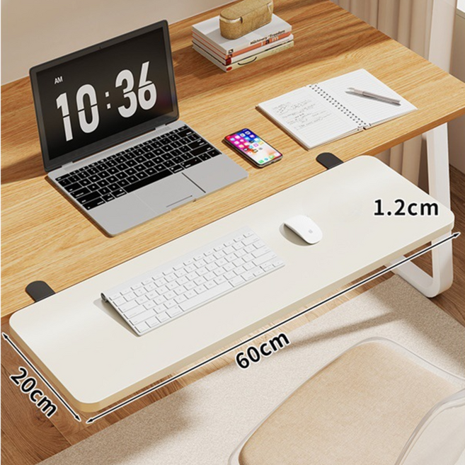 책상 확장 연장 테이블 보조 데스크 추가, 화이트 20x60, 1개