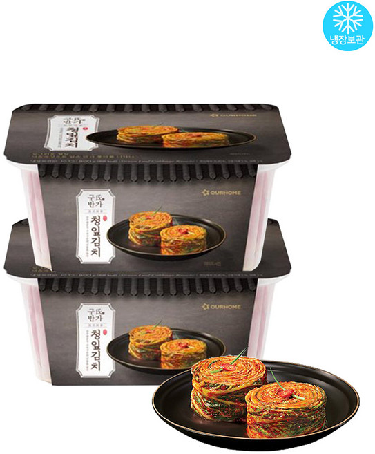 아워홈 구씨반가 청잎김치 800g x 2개 / 냉장 국산 포기김치