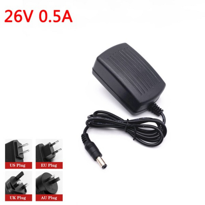26V 0.5A 500mA 전원 공급 장치 벽 어댑터 AC 110V 220V DC 26 볼트 변환기 5.5mm2.1mm EU/US/UK/AU 플러, 03 US