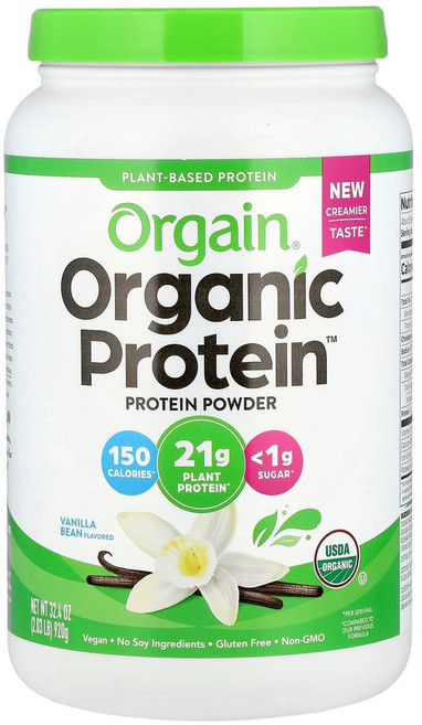 올게인 Organic Protein 파우더 식물성 바닐라빈 920g(2.03lbs), 1개, 920g