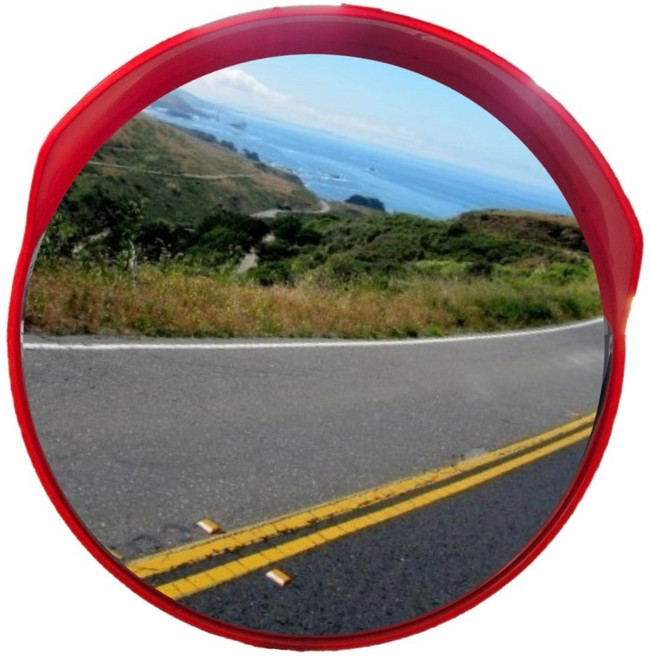 선테크 국내제조 800mm 1000mm 아파트 공용주차장 공사현장 반사경+벽부형세트, 은색, 1개