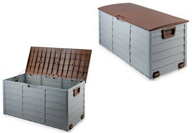 조립식 창고 컨테이너 어닝 이동식 야외보관함 간이 옥상, 112.5x49.5x54, 연갈색 112.5x49.5x54