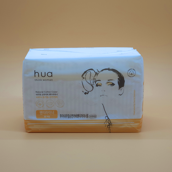 후아 내추럴 순면커버 팬티라이너 롱, 30개입, 2개, 슈퍼롱