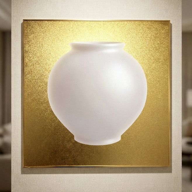 [돈들어오는그림] 황금 달항아리액자 인테리어, 금색