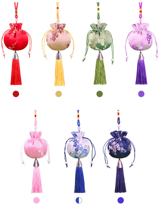 이으마 운수대통 복주머니 파우치 세뱃돈 선물 기념품 7종 세트, 각각 하나씩 7개