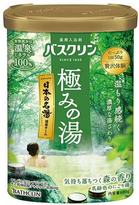 NEW 바스크린 키와미노유 포레스트 600g 온천 입욕제 반신욕, 1개