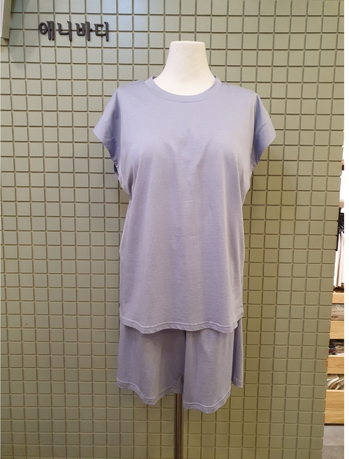 애니바디 따로브라착용을 안해도되는 여성 쿨 다이마루 민소매 파자마 세트-브라형 ANJS25555 2001부평점