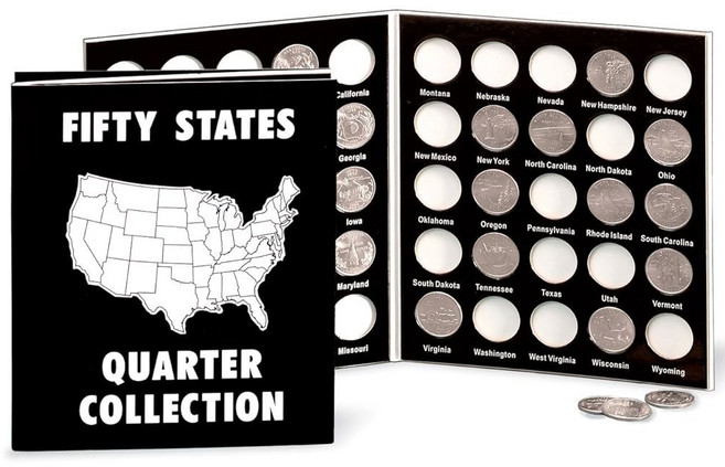 밸리 트레이더스 기념 스테이트 쿼터 앨범 블랙 화이트 컬렉션