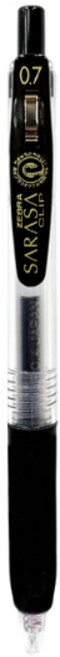 제브라 사라사클립중성펜 0.7mm, 블랙