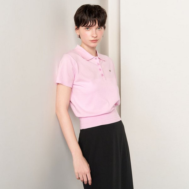 제너럴아이디어 WOMAN 텐셀 에센셜 하프 카라 니트 PINK WBE2L05513 3820753