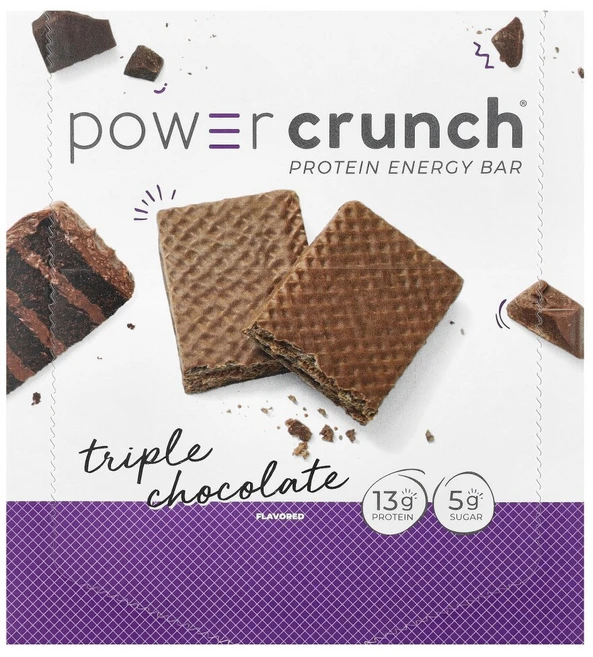 비엔알지 Power Crunch 프로틴 에너지 바 트리플 초콜릿 바 12개 각 40g(1.4oz), 1개, 40g - 쿠팡