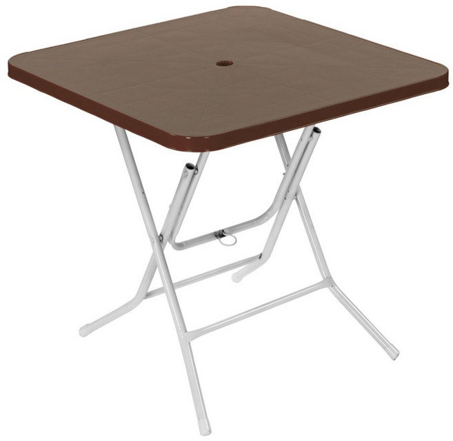 플라스틱테이블 사각테이블 야외테이블 편의점 포장마차 간이 접이식, 브라운