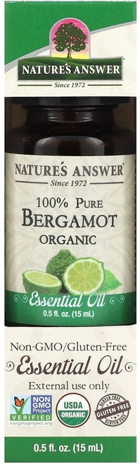 Nature's Answer 100% 순수 유기농 에센셜 오일 베르가모트 15ml(0.5fl oz), NaturesAnswer100순수유기농에센셜오일베르가모, 1개, 15ml - 쿠팡