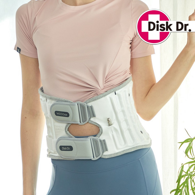 디스크닥터 공식 원터치 S 의료용 허리 견인 치료 도움주는 국내생산 의료기기 공기주입식 허리보호대, 1개