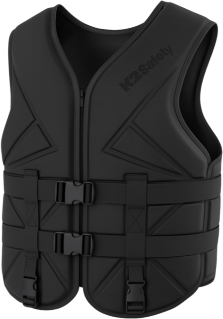 K2 구명조끼 성인 네오프렌 부력보조복, 블랙