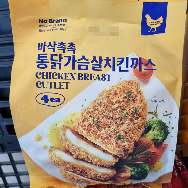 노브랜드 바삭촉촉 통닭가슴살 치킨 까스 냉동, 2개, 480g