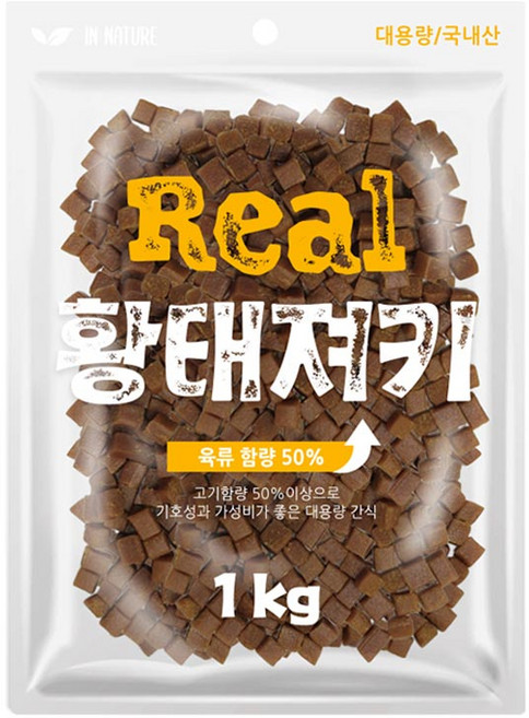 인네이처 리얼 국내산 강아지 간식, 1개, 1kg, 황태져키