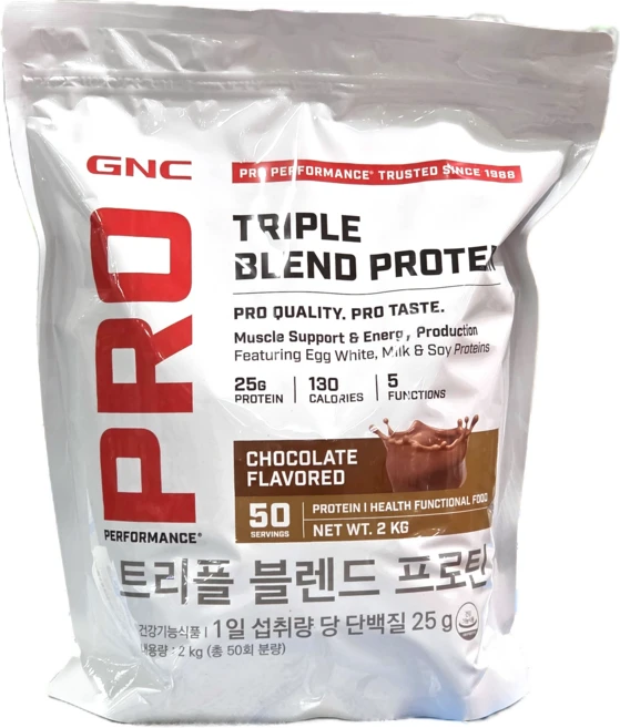 GNC 트리플 프로틴 블렌드 초콜릿맛, 1개, 2kg - 쿠팡