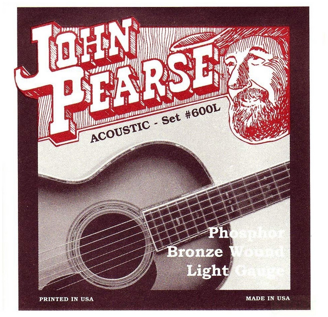 John Pearse 600L 民謠吉他弦 磷青銅 12-53, 1個, 600L - 磷青銅 (12-53)