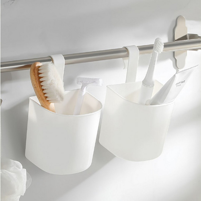 물빠짐 수납바구니 주방욕실 다목적 정리함 바스켓 소형, 화이트