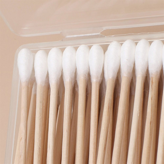 착한장터 나무 면봉 200p 사각 국산양면면봉, 1, 200