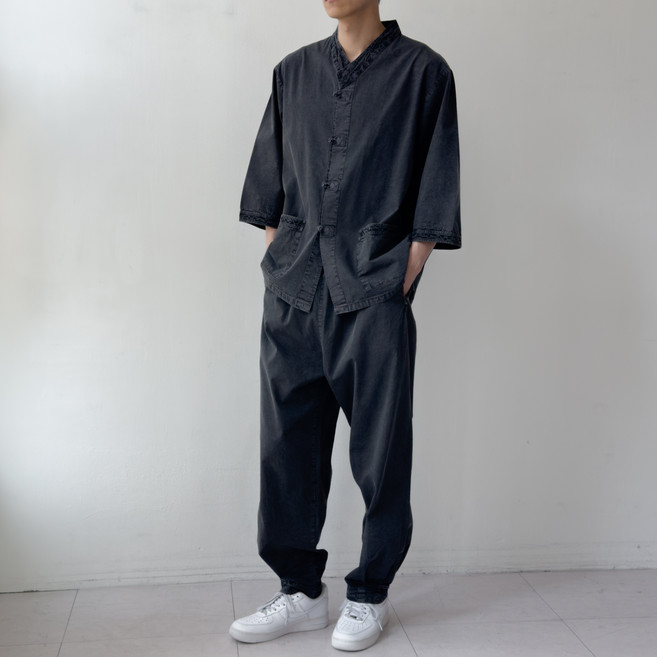 여름 7부 저고리 브이넥 40수 생활한복 국내생산 국산한복 절복바지 법복