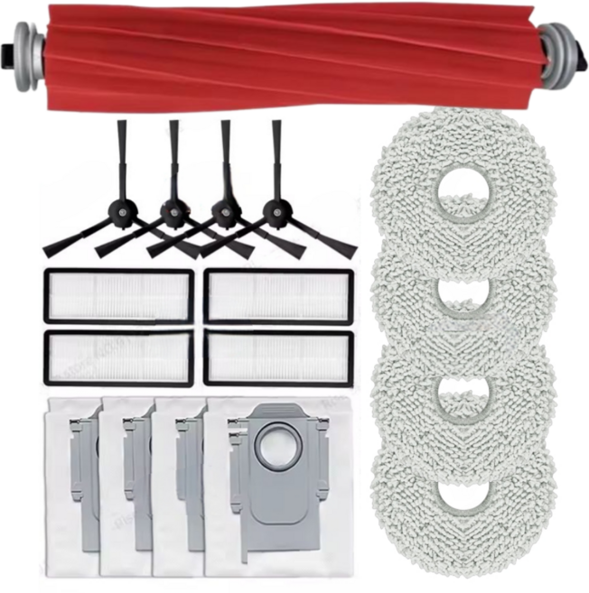 비브랜드 호환 로보락 큐레보 s / 큐레보 pro 프로 소모품 EWFD24HRR, 1세트, 17PCS