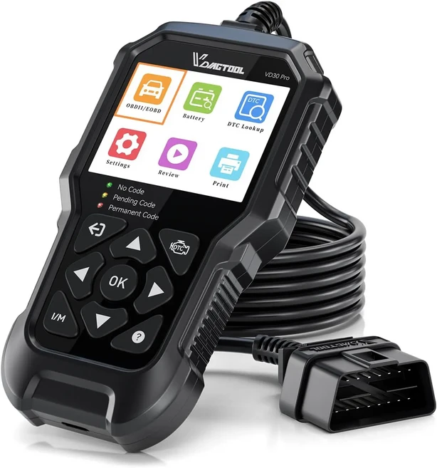VDIAGTOOL VD30 Pro OBD2 스캐너 진단 도구 (리셋 실시간 데이터 프리즈 프레임 I/M 준비 상태 확인 기능, 01 VDIAGTOOL VD30PRO