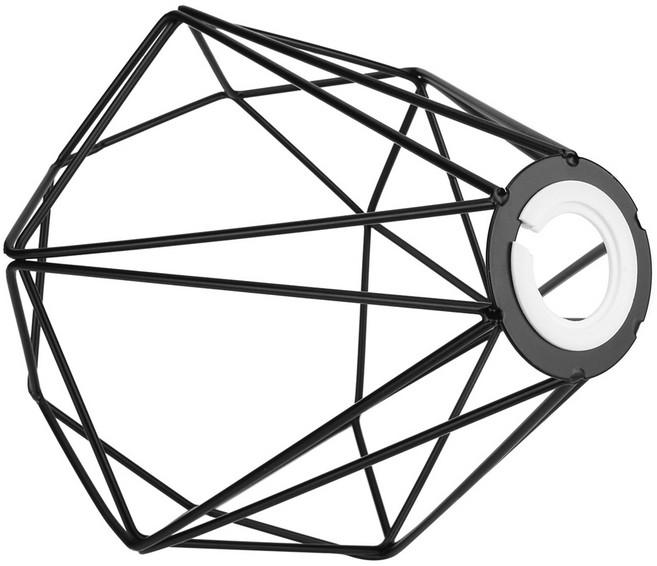 블랙 레트로 금속 와이어 케이지 전등 갓 내구성 장식 테이블 커버 산업 스타일 라이트 그늘 조명 액세서리, 01 Black