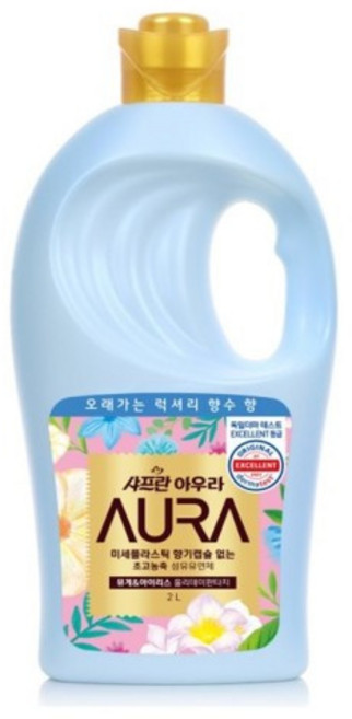 샤프란 아우라 고농축 섬유유연제 홀리데이판타지 2L 용기, 1개