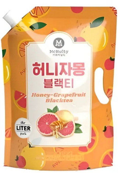 맥널티 허니자몽 블랙티 대용량, 1L, 2개