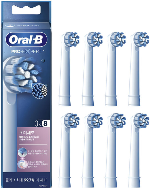 Oral-B Pro-Expert 替換刷頭, EB60X8, 白色, 8個