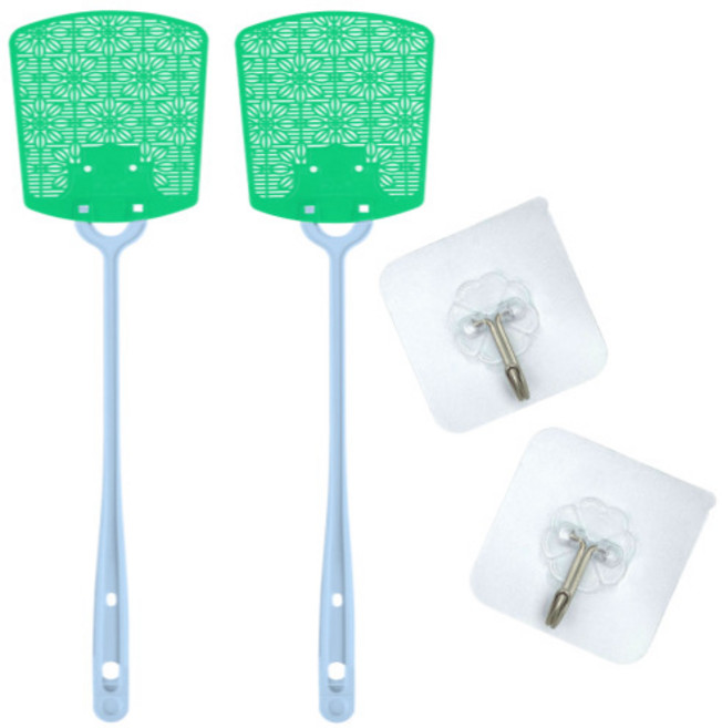 다팔자 큰 파리채( 파리채 걸이 2p 증정), 블루2개