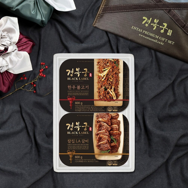 경복궁 한우불고기&칼집LA갈비 선물세트 2호 1.2kg, 없음, 1개