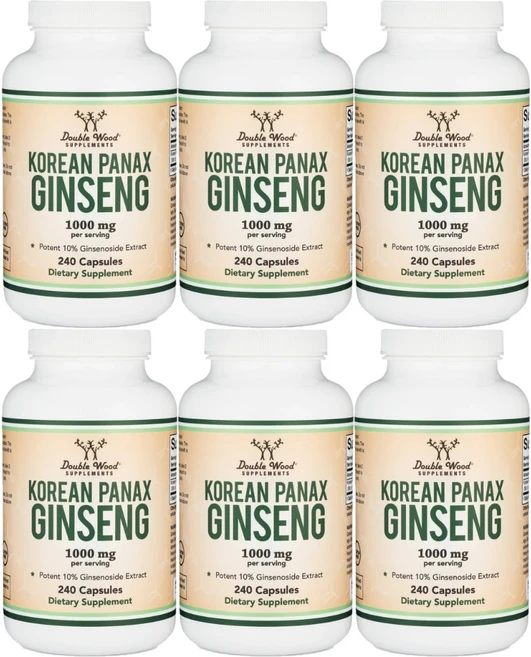 더블우드 한국 파낙스 인삼 1000mg, 240정, 6개 - 쿠팡