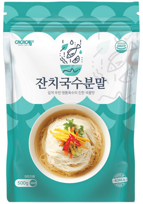 아이엠소스 잔치국수분말 멸치국수 다시, 1개, 500g